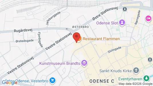 Erhvervslokaler til leje i Odense C - kort over placeringen