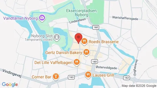 Erhvervslokaler til leje i Nyborg - kort over placeringen