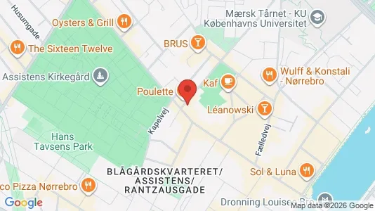Erhvervslokaler til leje i Nørrebro - kort over placeringen