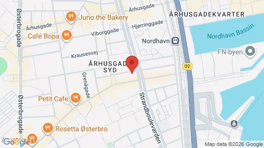 Erhvervslokaler til leje i Østerbro - kort over placeringen