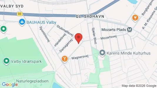 Erhvervslokaler til leje i København SV - kort over placeringen