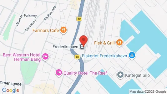 Erhvervslokaler til leje i Frederikshavn - kort over placeringen