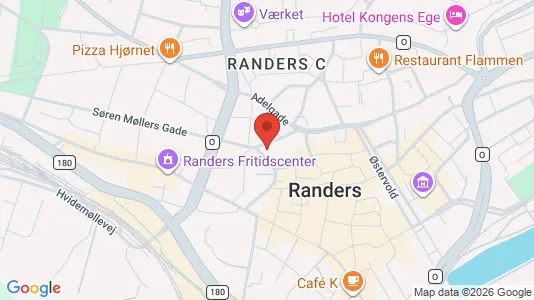 Erhvervslokaler til leje i Randers C - kort over placeringen