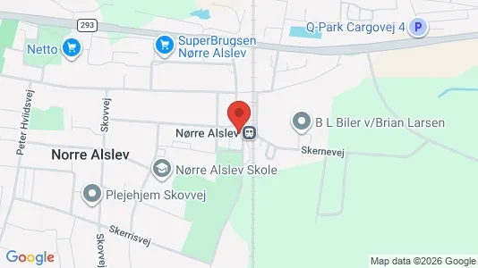 Erhvervslokaler til leje i Nørre Alslev - Foto fra Google Street View