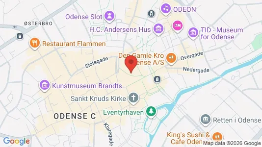 Erhvervslokaler til leje i Odense C - kort over placeringen