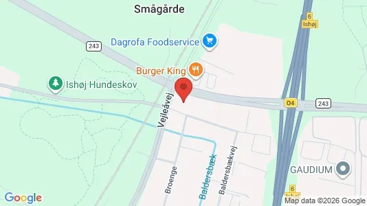 Erhvervslokaler til leje i Ishøj - kort over placeringen