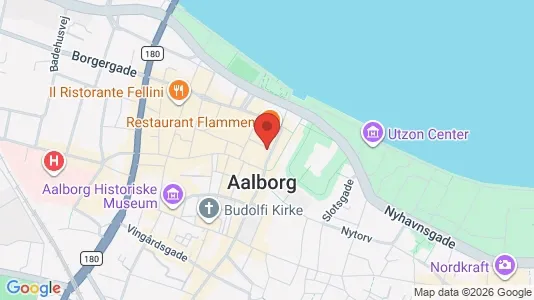 Erhvervslokaler til leje i Aalborg Centrum - kort over placeringen