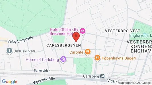 Erhvervslokaler til leje i Vesterbro - kort over placeringen