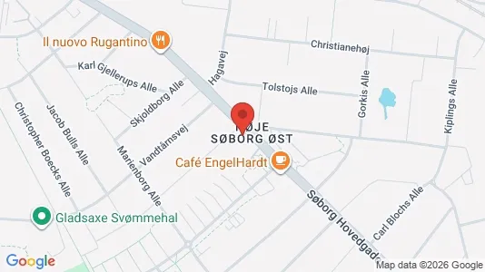 Erhvervslokaler til leje i Søborg - kort over placeringen