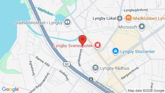 Erhvervslokaler til leje i Kongens Lyngby - kort over placeringen