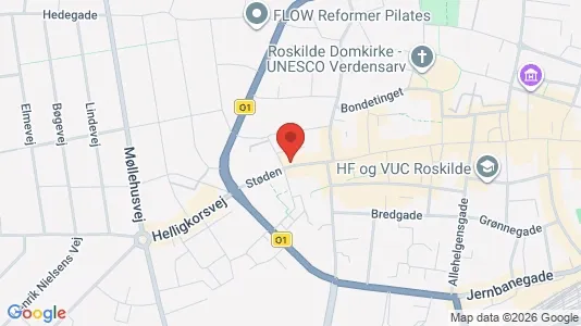 Erhvervslokaler til leje i Roskilde - kort over placeringen