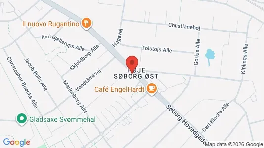 Erhvervslokaler til leje i Søborg - kort over placeringen