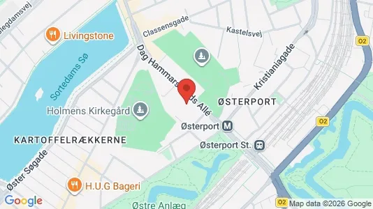 Erhvervslokaler til leje i Østerbro - kort over placeringen
