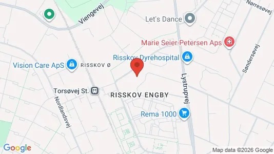 Erhvervslokaler til leje i Risskov - kort over placeringen