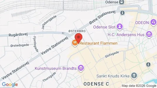 Erhvervslokaler til leje i Odense C - kort over placeringen