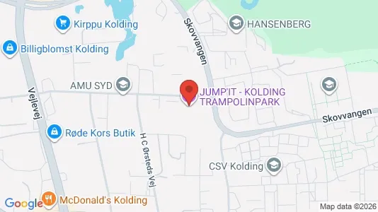 Erhvervslokaler til leje i Kolding - kort over placeringen