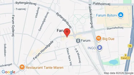 Erhvervslokaler til leje i Farum - kort over placeringen