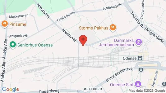 Erhvervslokaler til leje i Odense C - kort over placeringen