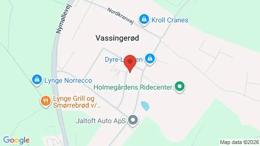 Erhvervslokaler til leje i Lynge - kort over placeringen