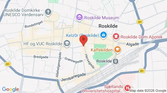 Erhvervslokaler til leje i Roskilde - kort over placeringen