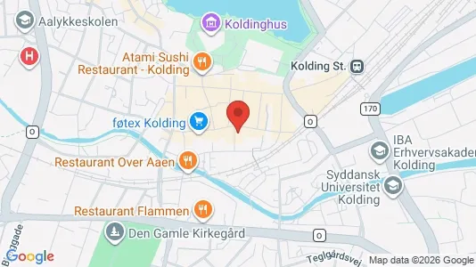 Kliniklokaler til leje i Kolding - kort over placeringen