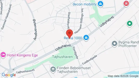 Erhvervslokaler til leje i Randers NØ - kort over placeringen