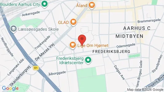 Erhvervslokaler til leje i Århus C - kort over placeringen