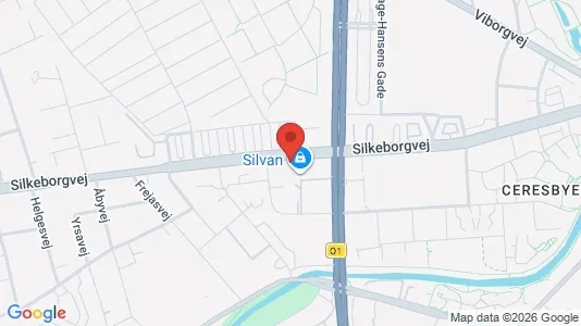 Erhvervslokaler til leje i Århus C - kort over placeringen