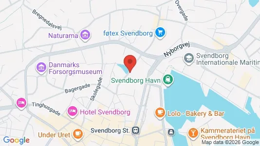 Erhvervslokaler til leje i Svendborg - kort over placeringen