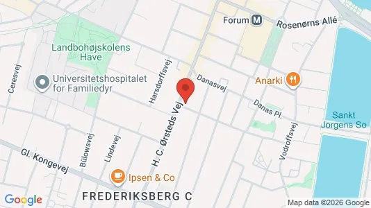 Butikslokaler til leje i Frederiksberg C - kort over placeringen
