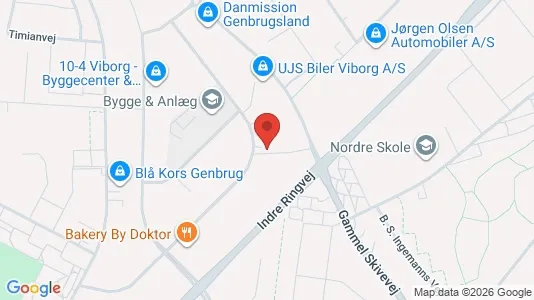 Garager til leje i Viborg - kort over placeringen