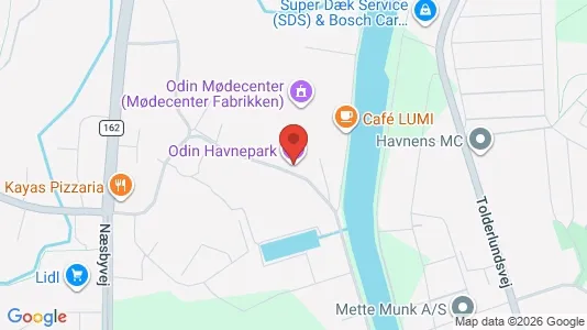 Kontorlokaler til leje i Odense C - kort over placeringen