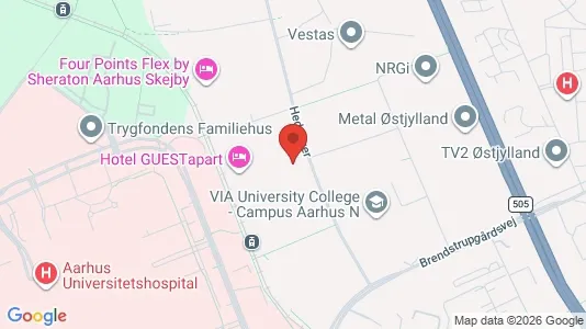 Kontorlokaler til leje i Århus N - kort over placeringen