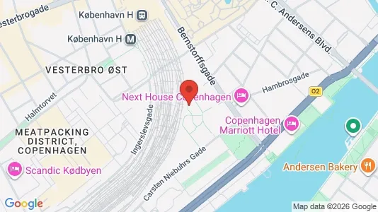 Kontorlokaler til leje i Vesterbro - kort over placeringen