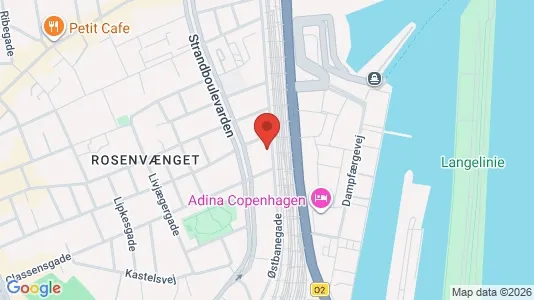 Kontorlokaler til leje i Østerbro - kort over placeringen
