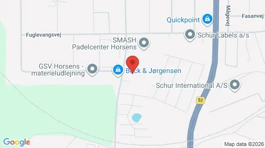 Kontorlokaler til leje i Horsens - kort over placeringen