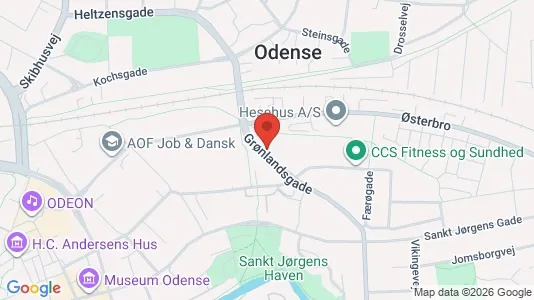 Værkstedslokaler til leje i Odense C - Foto fra Google Street View