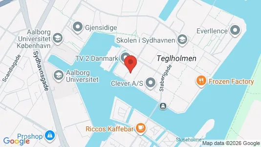 Kontorlokaler til leje i København SV - kort over placeringen