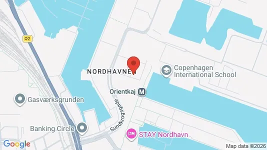 Erhvervslokaler til leje i Nordhavn - kort over placeringen