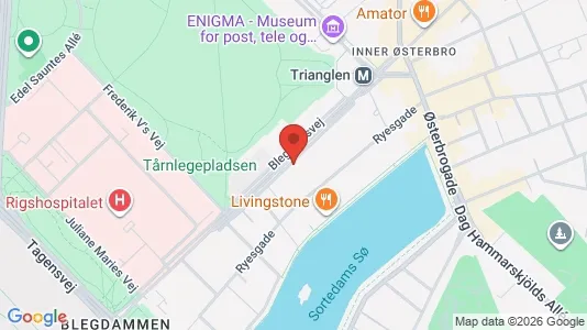 Kontorlokaler til leje i Østerbro - kort over placeringen