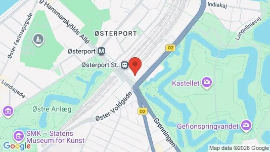 Kontorlokaler til leje i Østerbro - kort over placeringen