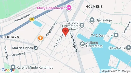 Kontorlokaler til leje i København SV - kort over placeringen