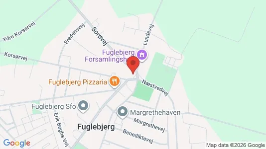 Erhvervslokaler til leje i Fuglebjerg - kort over placeringen