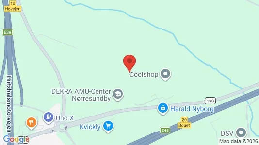 Lagerlokaler til leje i Nørresundby - kort over placeringen
