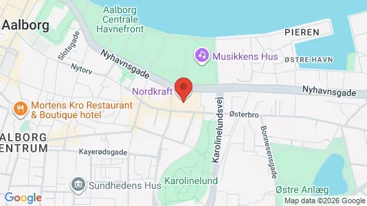 Kontorlokaler til leje i Aalborg Centrum - kort over placeringen
