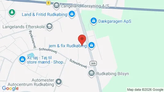 Værkstedslokaler til leje i Rudkøbing - Foto fra Google Street View