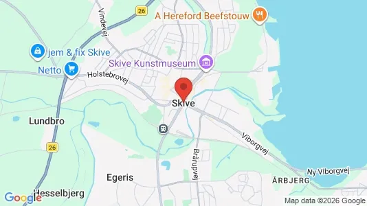 Butikslokaler til leje i Skive - Foto fra Google Street View