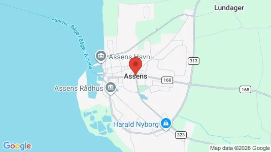 Butikslokaler til leje i Assens - Foto fra Google Street View