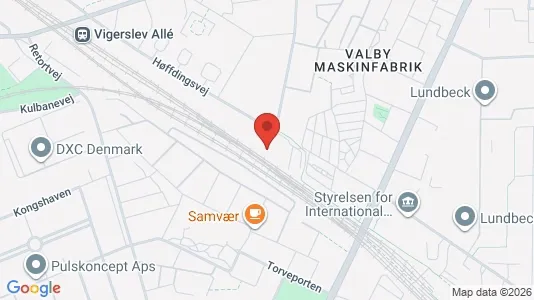 Kontorlokaler til leje i Valby - kort over placeringen