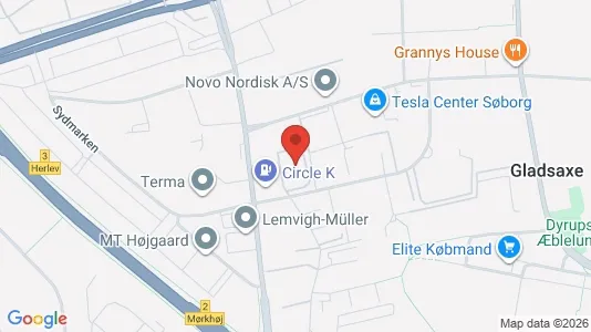 Lagerlokaler til leje i Søborg - kort over placeringen